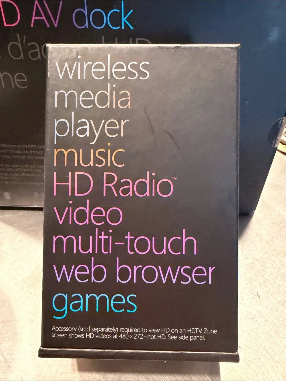 New, Collectors Microsoft Zune HD Portable Media Player - Black & Silver